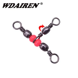 10 шт., Вертлюги для рыбалки из нержавеющей стали, Вертлюги для морской рыбалки, Аксессуары для рыбалки, коннектор для снастей, трехсторонние Вертлюги