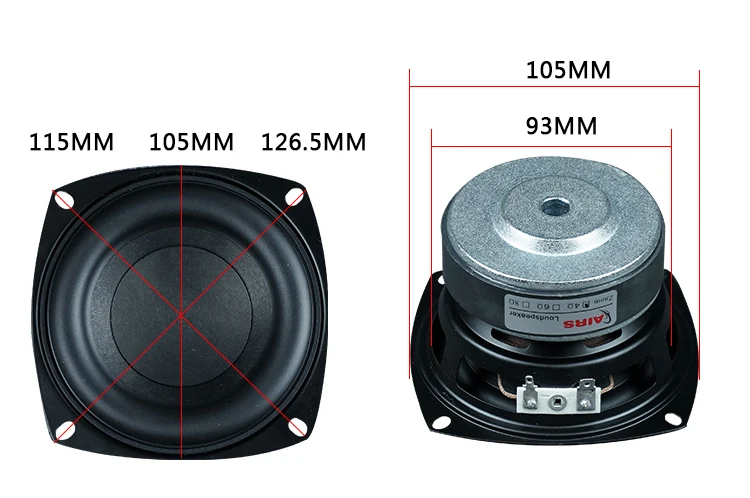 HI-FI DIY S4-105 4 дюйма 60 Вт аудио круглый НЧ динамик высокой мощности бас домашний кинотеатр 2,1 блок сабвуфера 2 кроссовер Lou динамик s