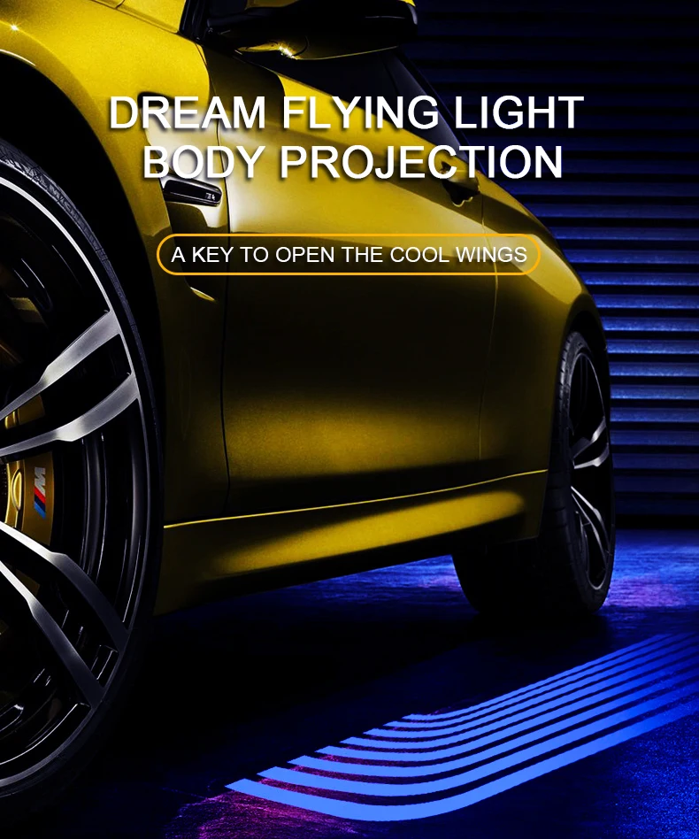 2 шт. Крылья ангела автомобиля Добро пожаловать свет тени Свет проектор