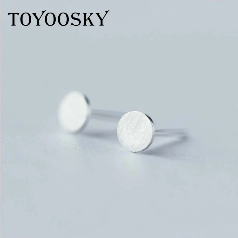 

2020 new fashion 5mm mini small round stud earrings silver tiny circle earrings for women men minimalist jewelry