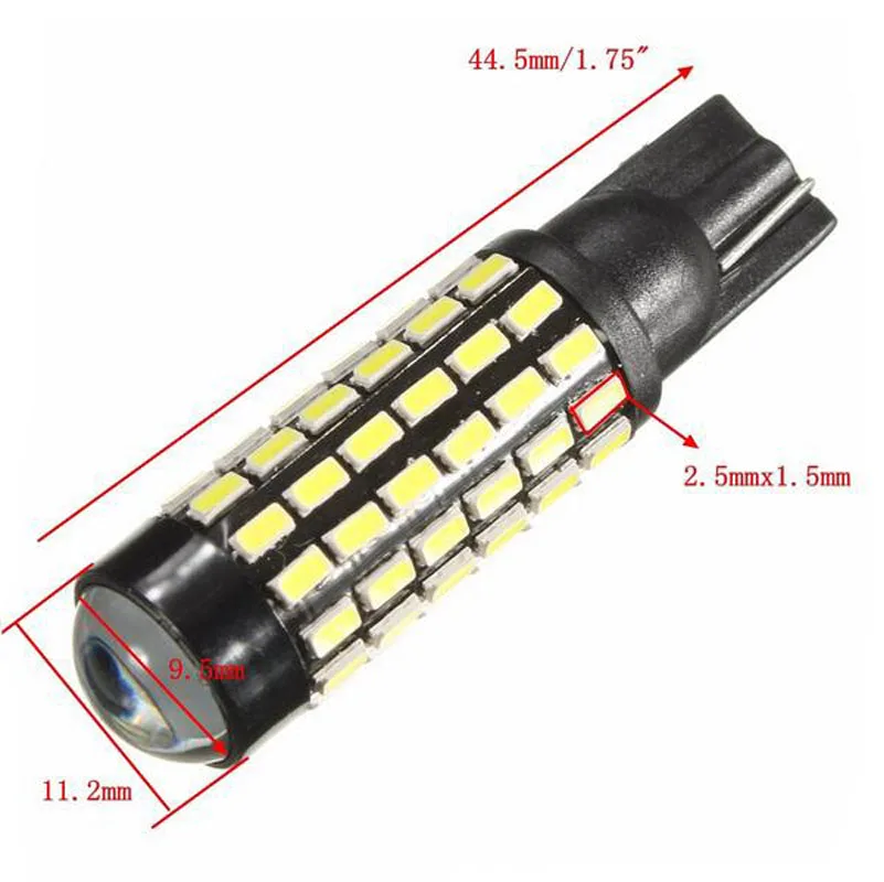 Dongzhen 2X T10 W5W белый 78 SMD 3014 высокомощный светодиодный светильник внутренний