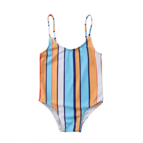 Одинаковые купальники в полоску для всей семьи купальный костюм мамы и дочки