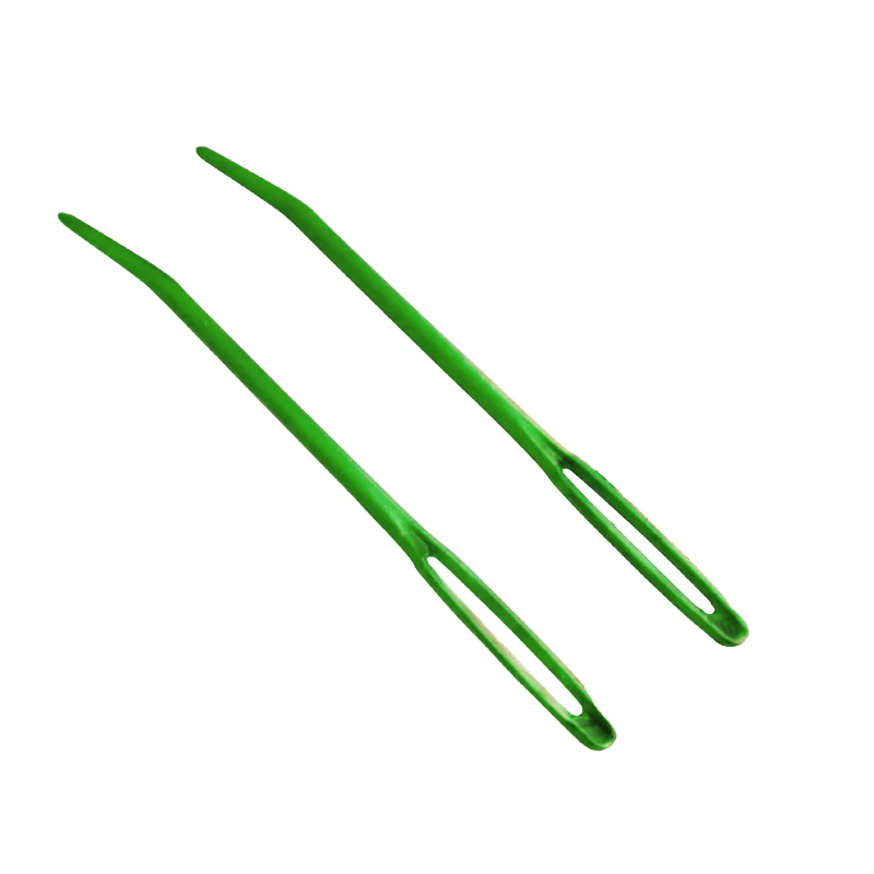 Green LMDZ 2 шт алюминиевый гобелен с изогнутым кончиком штопальные спицы рукоделие Рукоделие Шитье изогнутая игла большой глаз Пряжа Вязание игла - Цвет: Green
