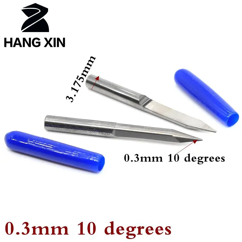 10PCS CNC cutter tools PCB tungsten steel V-type computer engraving milling 10 degrees 0.3mm router cutting | Инструменты