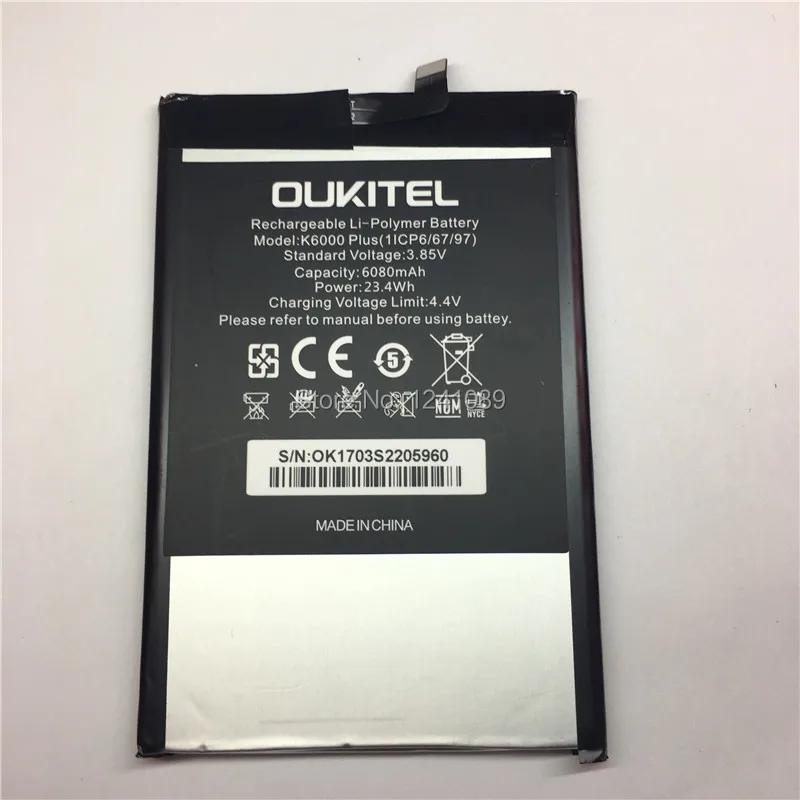 Фотоаккумулятор для OUKITEL k6000 plus аккумулятор 6000 мАч 5 дюйма MTK6750T + инструмент