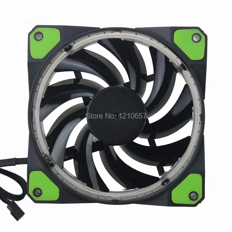 2 шт./партия Eclipse Green LED DC 12 В см гидравлический 120 мм x 25 корпус ПК охлаждающий
