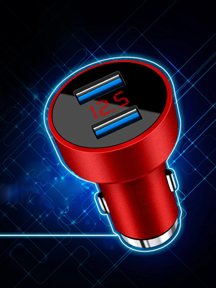 5 в автомобильный адаптер зарядного устройства с двойным USB 3.1A светодиодный
