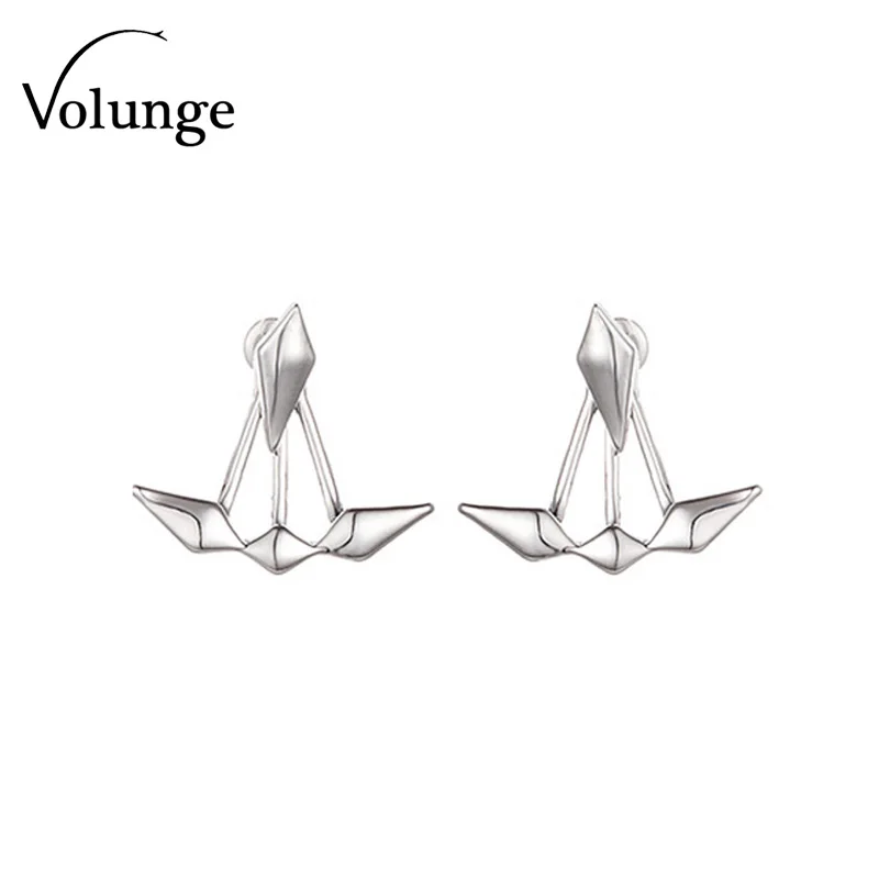 Smooth сплава в виде геометрических фигур ромб серьги-гвоздики с рисунком для