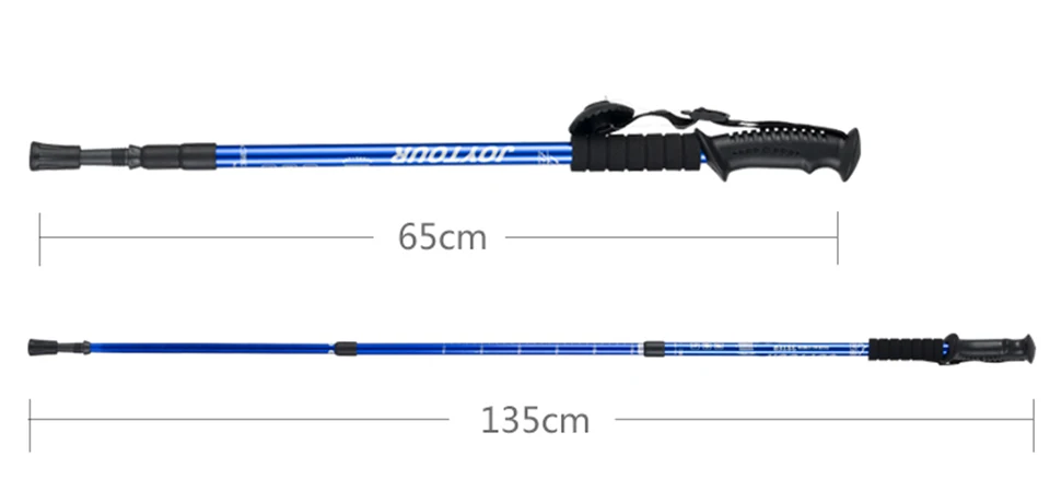 

Aluminum Alloy Walking Hiking Stick Poles 3 Sections Trekking Climbing Ultralight Telescopic Pole Cane Folding Walking Wticks