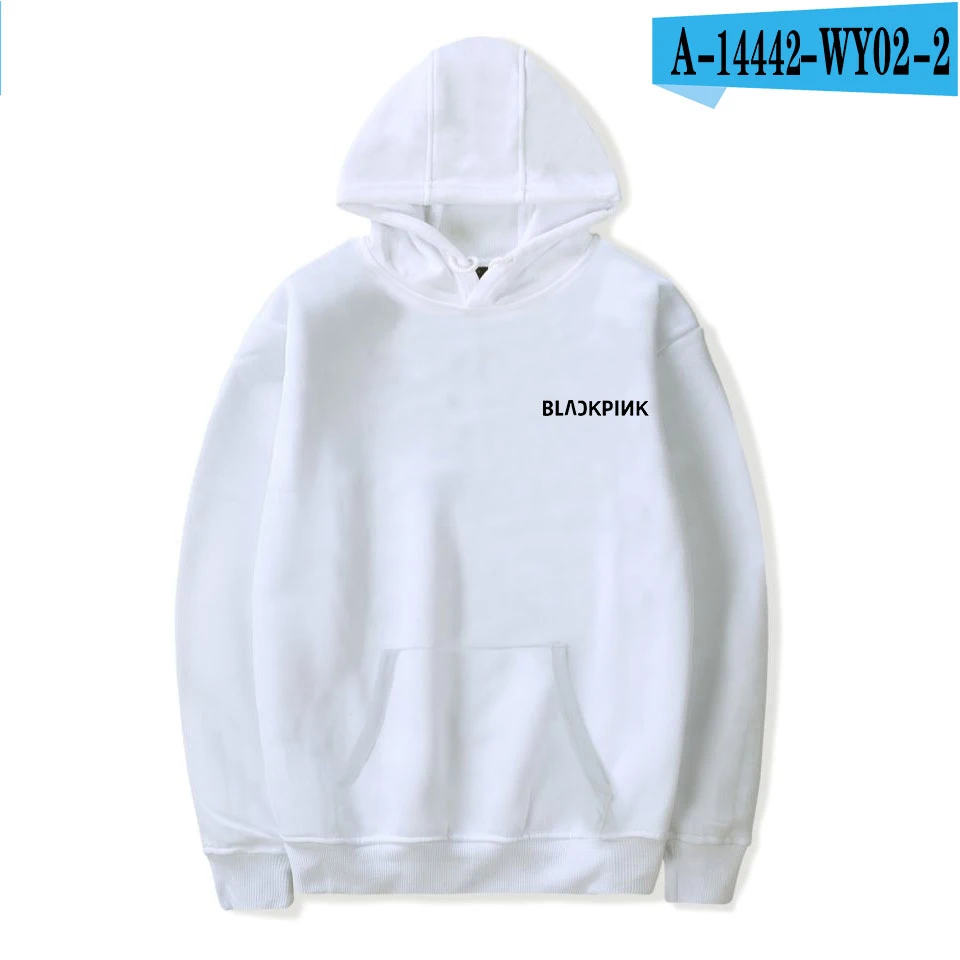 white BLACKPINK новые модные женские толстовки эксклюзивные повседневные толстовки с капюшоном горячая Распродажа уличная Толстовка XXS-4XL - Цвет: white
