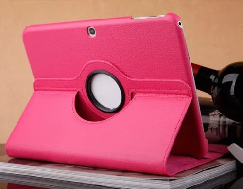 360 Degree Rotating Stand Booklet Flip Smart Cover Case Skin for Samsung Galaxy Tab 3 10.1 Inch P5200 Megenetic PU Leather |