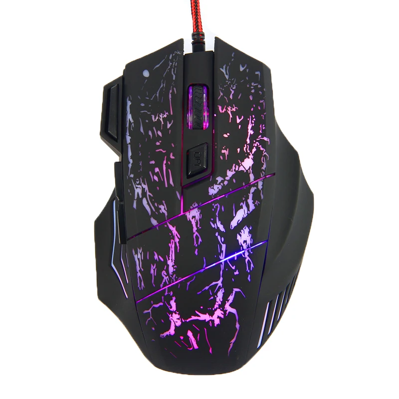 

5500DPI 7 Buttons 7 Colors LED Backlight Optical USB Wired Mouse Gamer Mice Laptop PC Computer Mouse Gaming Mouse for Pro Gamer