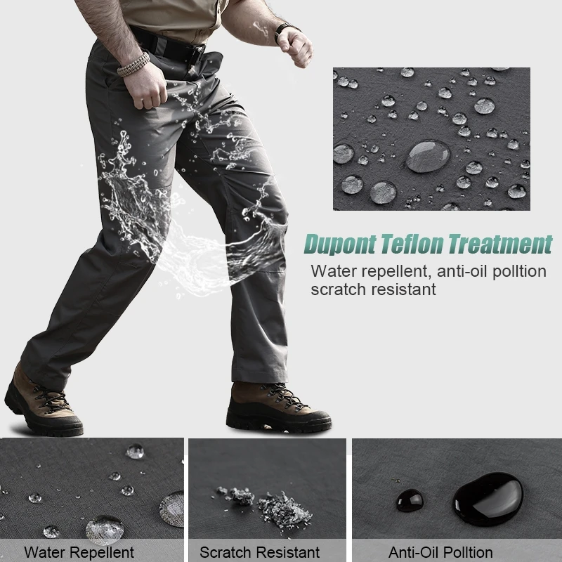 LACKWAR Outdoor Sports Cycling Tactical Military Waterproof Men's Pants for Climbing Traveling Trekking Breathable Trousers|Походные