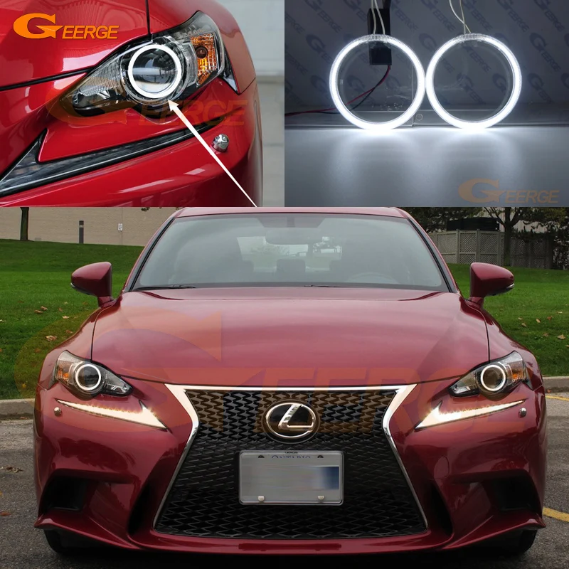 Для LEXUS IS350 IS250 ISF ксеноновые фары отличное Ультра яркое освещение CCFL ангельские глазки комплект Halo Кольцо