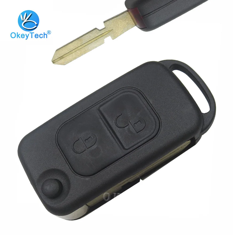 OkeyTech для Benz ключ оболочка 2 кнопки флип складной чехол дистанционного ключа
