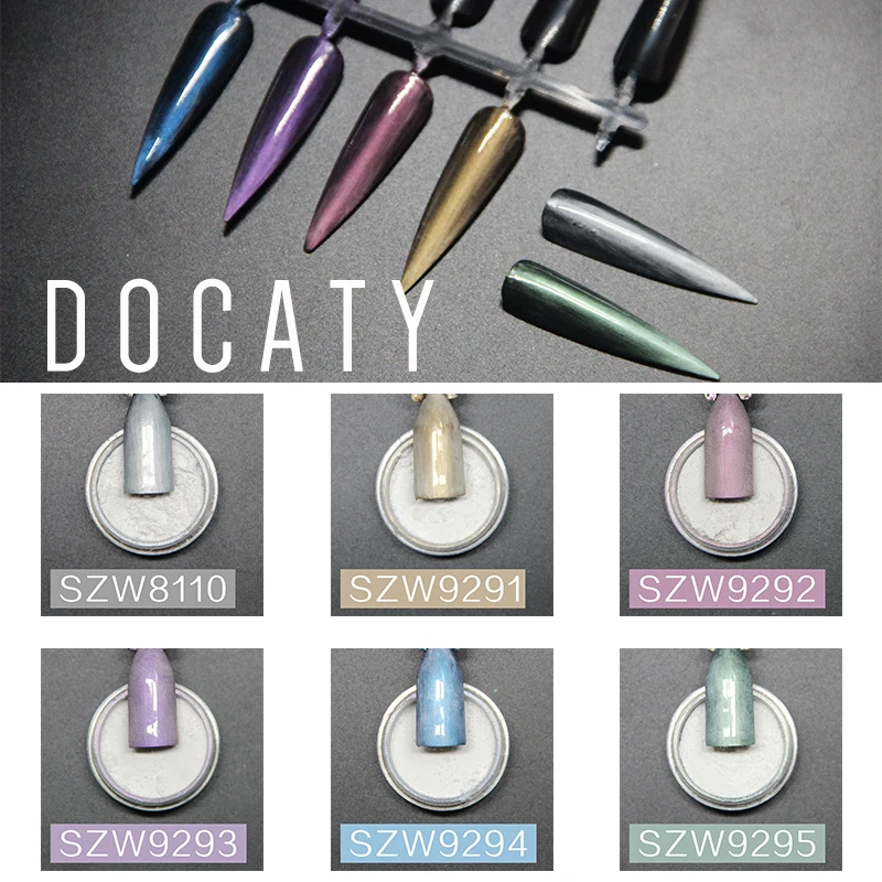 Docaty 1 коробка для ногтей блестящее взрывное Сахарное покрытие Полупостоянный