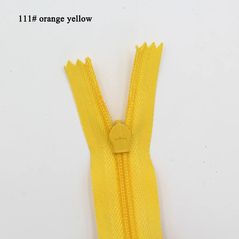 111 orange yellow 10 шт. 28 см; большие размеры 35-40 см, 45 см 50 см 55 60 см в длину 3# невидимые молнии нейлон катушки молнии набор «сделай сам» для пошива одежды аксессуары для одежды - Цвет: 111 orange yellow