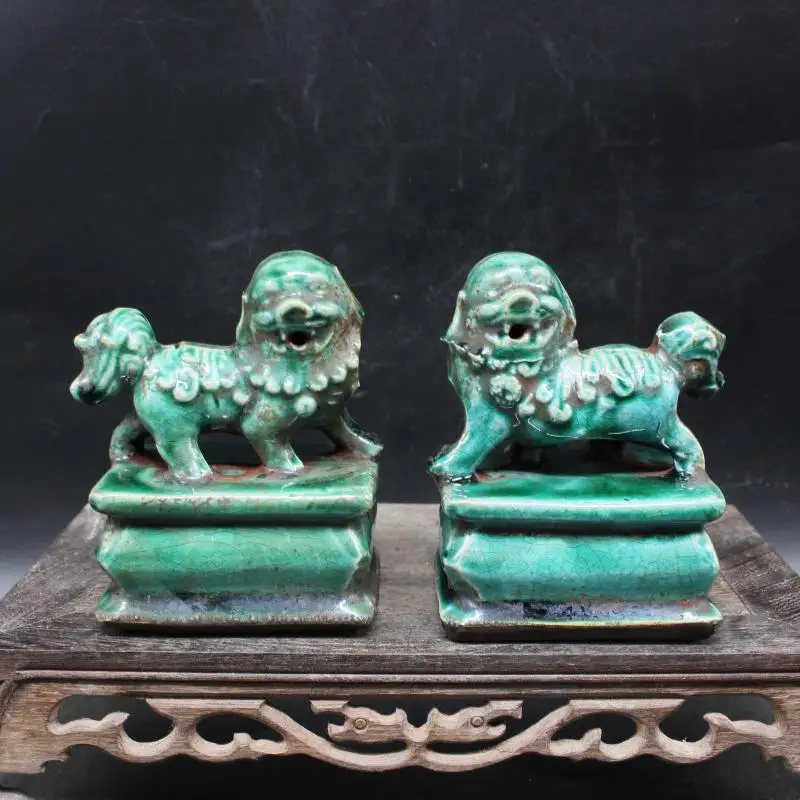 

Antique SongDynasty porcelain statue / sculpture -Chai kiln carved lion,Hand-painted crafts,Collection&Adornment,Free shipping