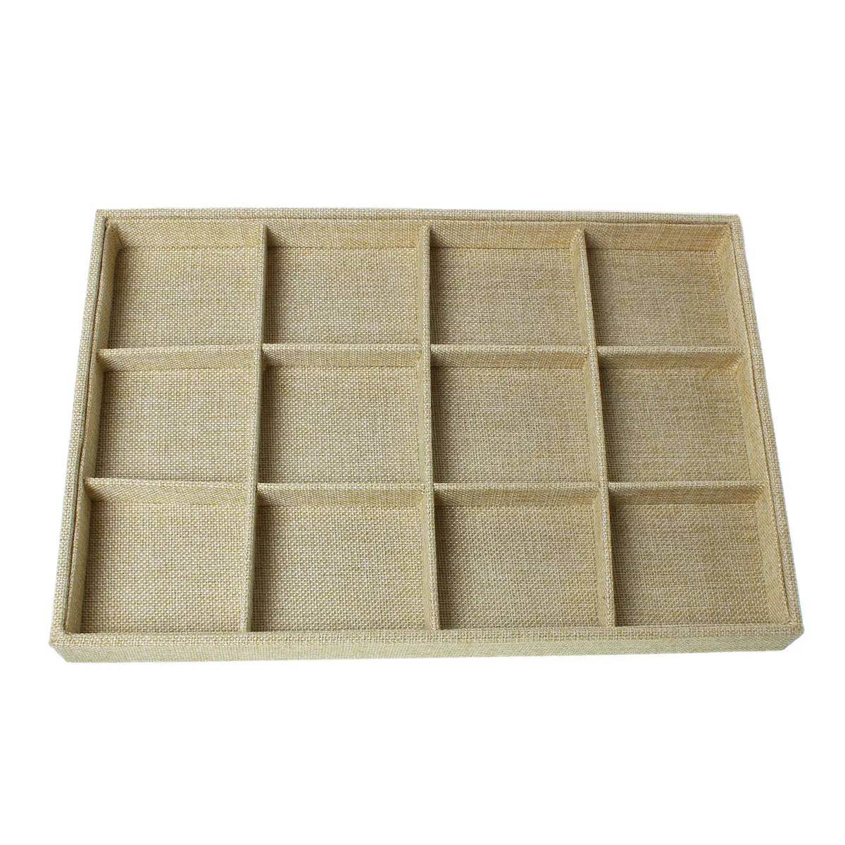 Дорин Деревянная Коробка Белье Стекались 12 Отсек Дисплей Лоток Вставить