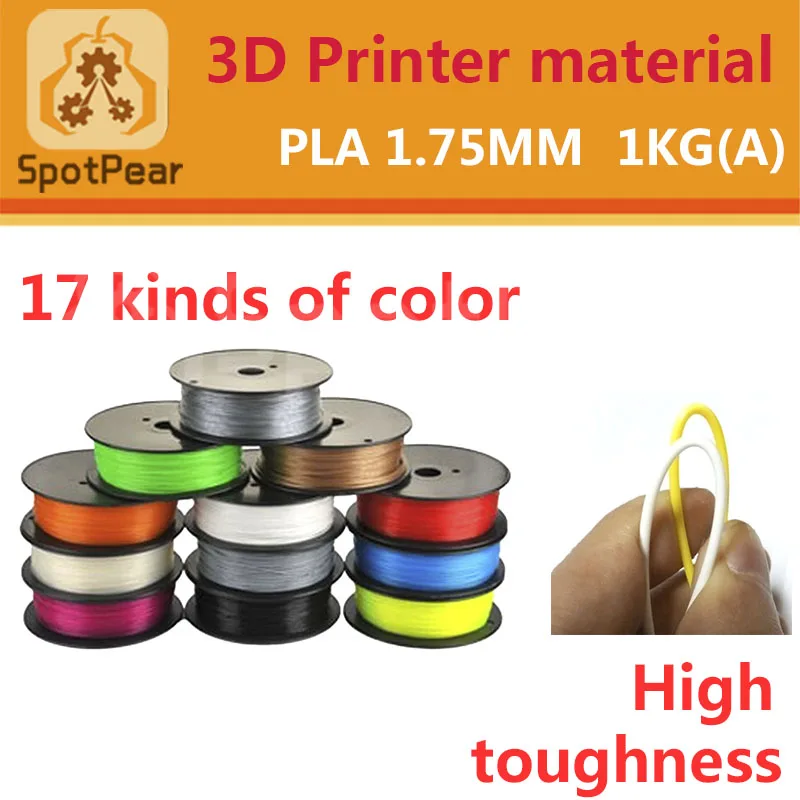 Нить для 3D-принтера 1 75 мм PLA filamento/материал Makerbot RepRap и т. д. большая катушка |