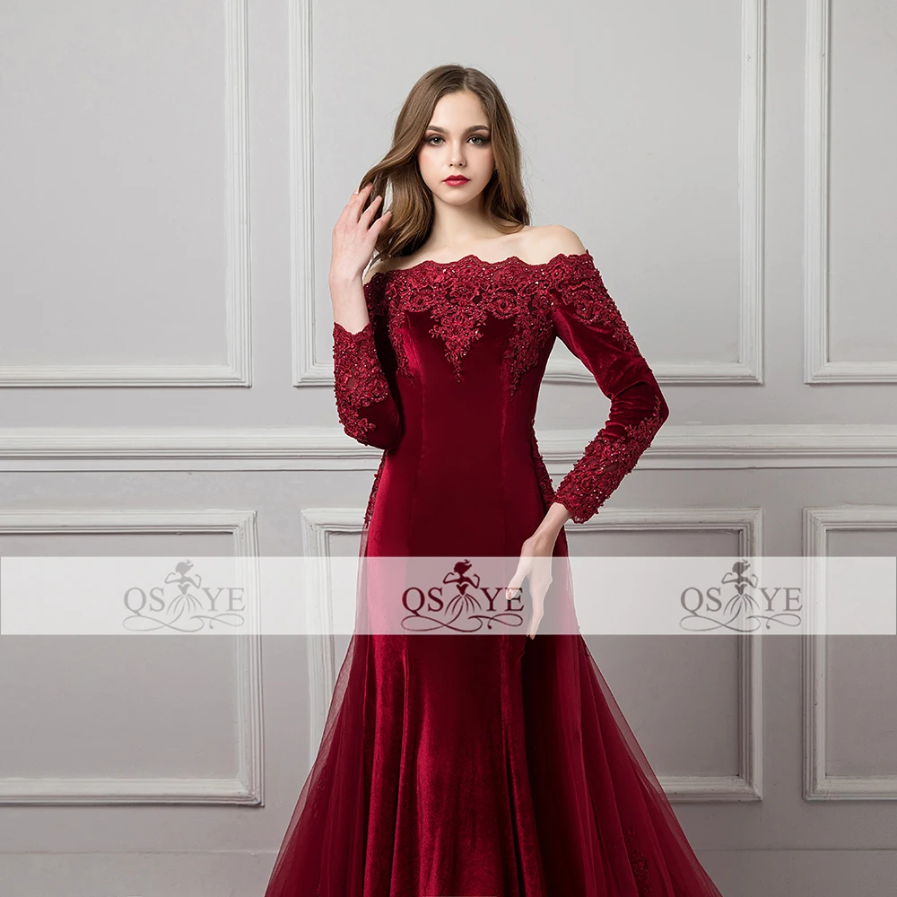 Бургундия Vestido de Festa кружевные вечерние платья 2018 бисером с аппликацией и вырезом