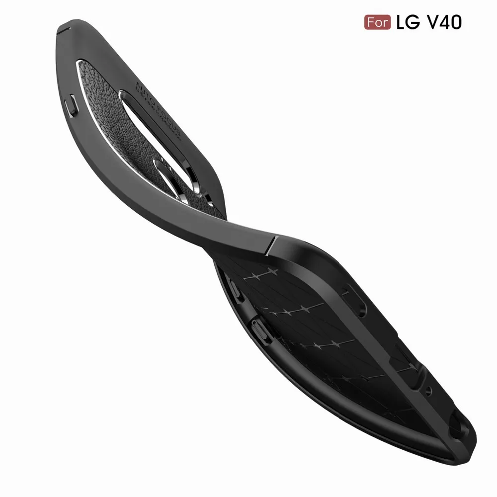 Для LG V40 чехол для thinq роскошный мягкий силиконовый ударопрочный кожаный ТПУ