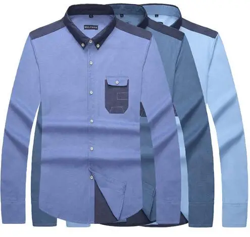 New Mens Fashion Casual Shirt Long Sleeve Solid Luxury Business Formal Slim | Мужская одежда