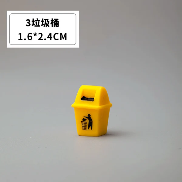 trash can BAIUFOR миниатюры мини цветок кровать пожарный гидрант уличный светильник индикатор почтовый ящик модель Фея садовый декор Террариум фигурки - Цвет: trash can