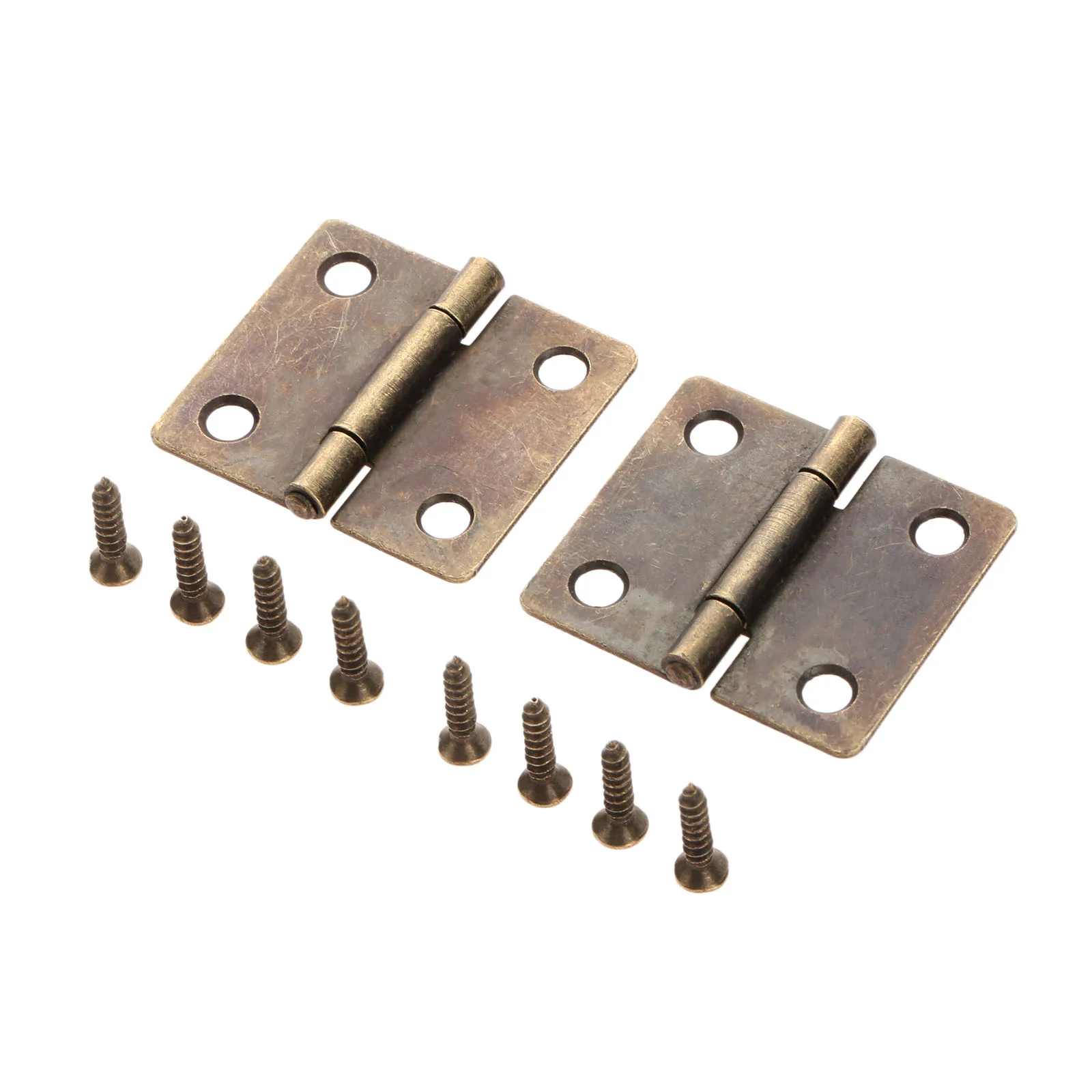 

2Pc 38x34mm Antique Bronze Furniture Cabinet Drawer Door Butt Hinge Jewelry Wood Box Decorative Hinge Vintage Furniture Hardware