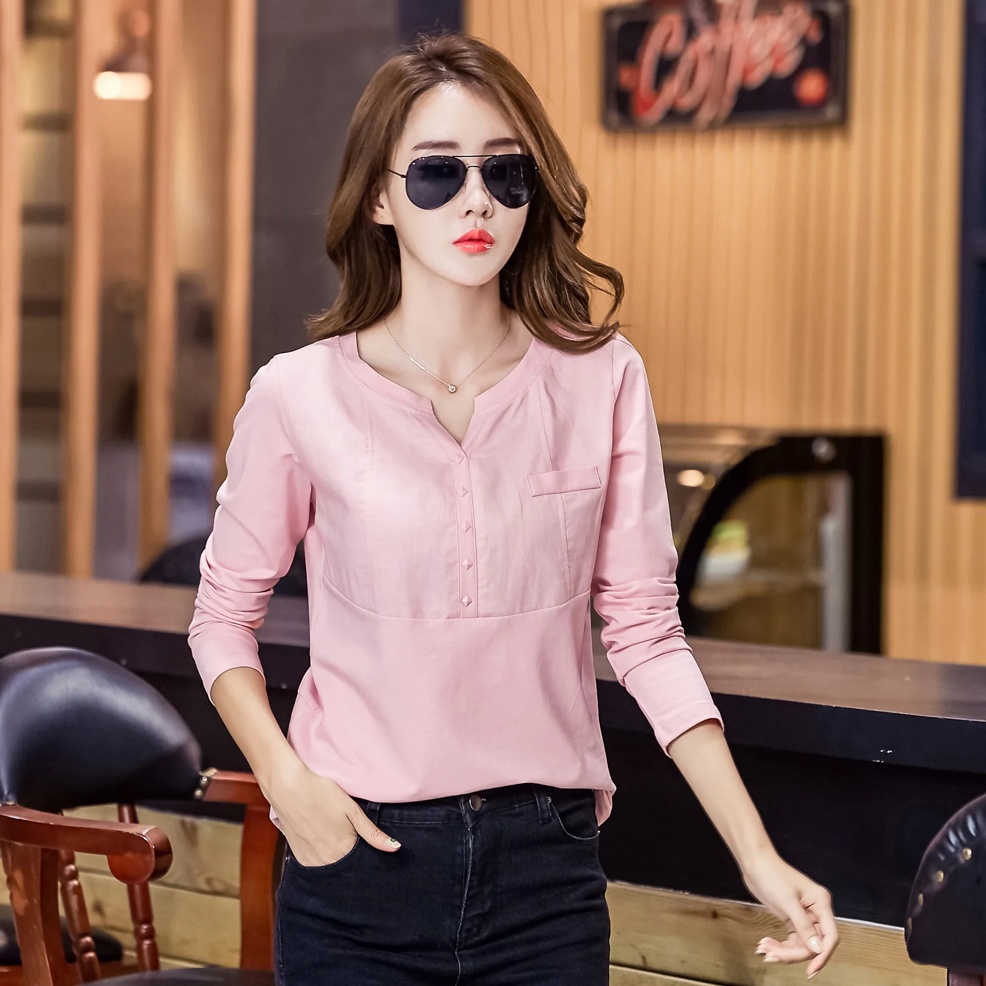 Женская футболка с длинным рукавом из хлопка и льна|slim top|ladies t-shirtt-shirt long sleeve |