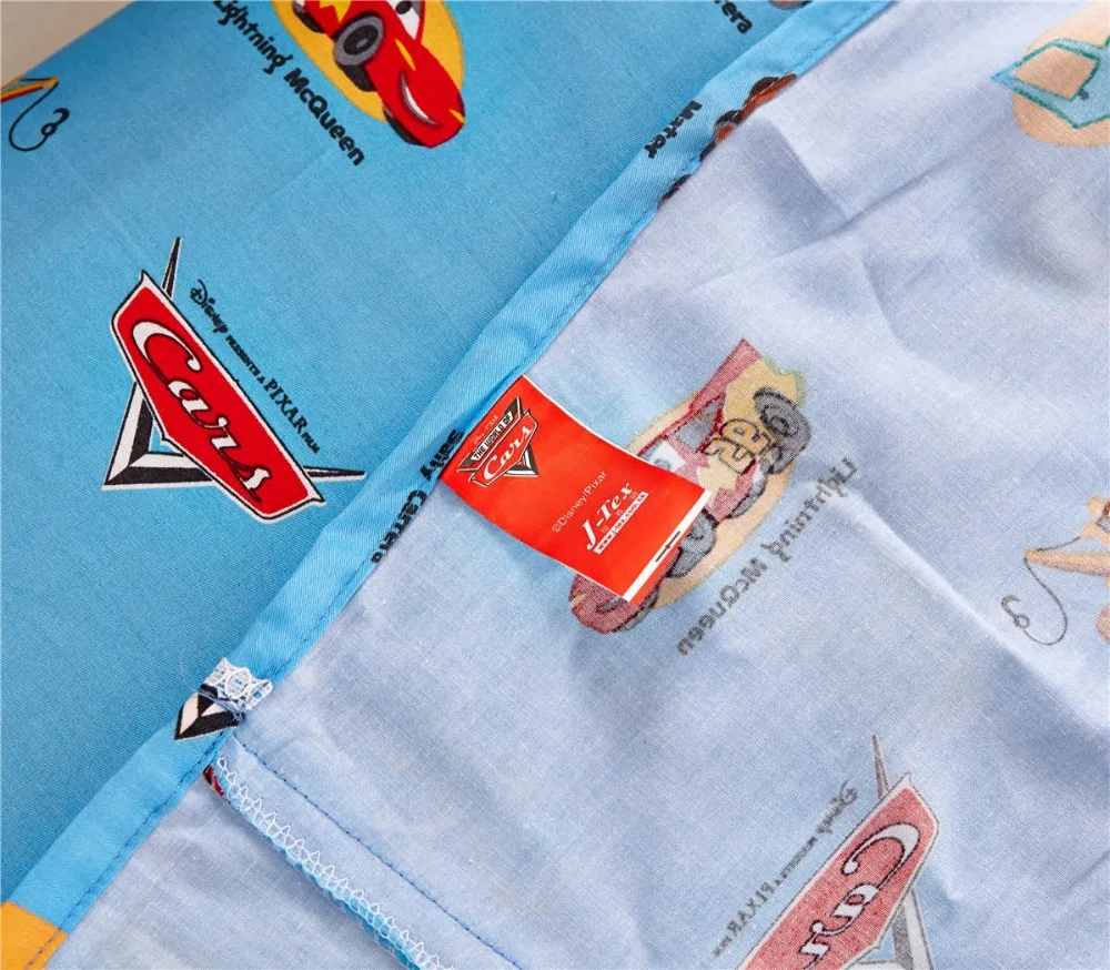 للبيع طقم أغطية سرير ماكوين ثلاثي الأبعاد للسيارات ، ملاءة سرير ، قطن ، غطاء لحاف ، ديكور غرفة نوم الأطفال ، 4-5 قطع ، أزرق بالكامل