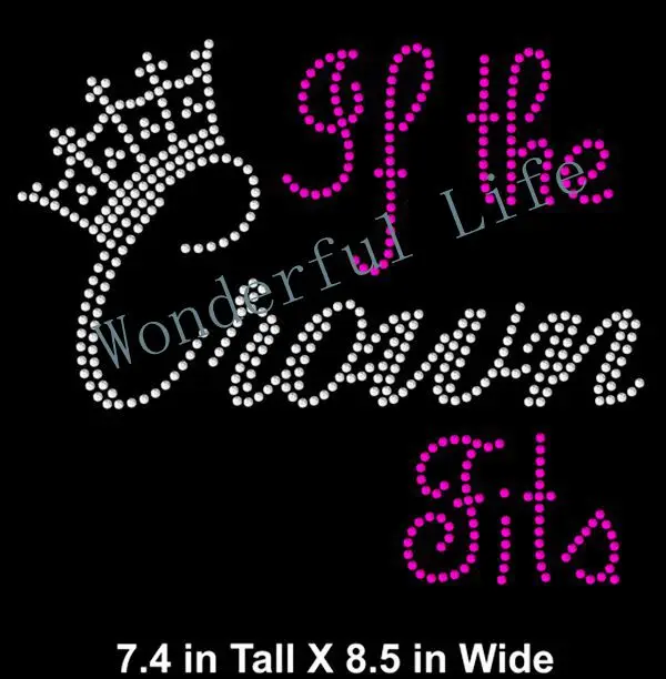 

Free shipping Stencil f the Crown Fits - Rhinestone Transfer Template-Pattern design