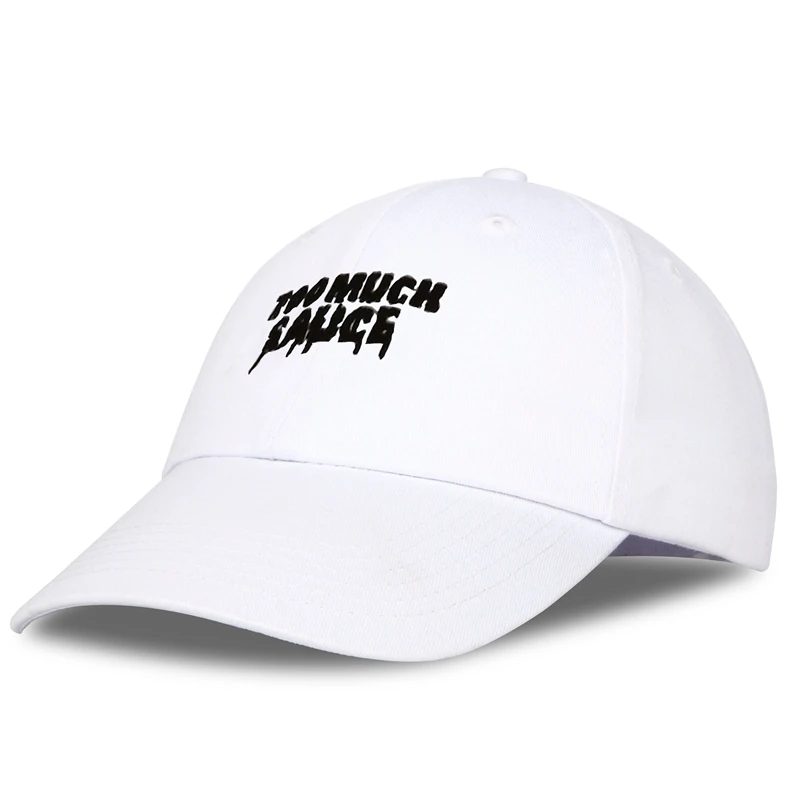 Hot Too Much Sauce Letter Embroidery Vintage Girl Baseball Cap Women Dad Hat usa gorras mujer moda de marca | Аксессуары для