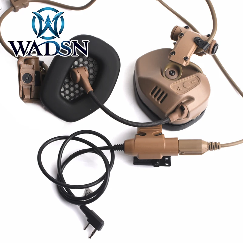 WADSN страйкбол U94 Тактический PTT для TMC-RAC гарнитура KENWOOD штекер RAC TMC Softair COMTAC Push-To-Talk WC001