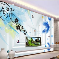 beibehang customize hd mural 3d wallpaper blue space extend europe papel de parede murals wall paper for living rooms
