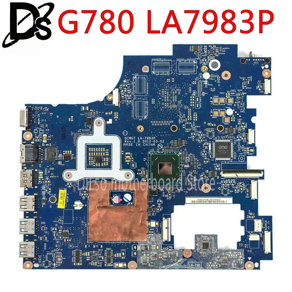 KEFU G780 LA-7983P материнская плата для lenovo G780 материнская плата для ноутбука QIWG7 LA-7983P HM76 PGA989 DDR3 Протестирована