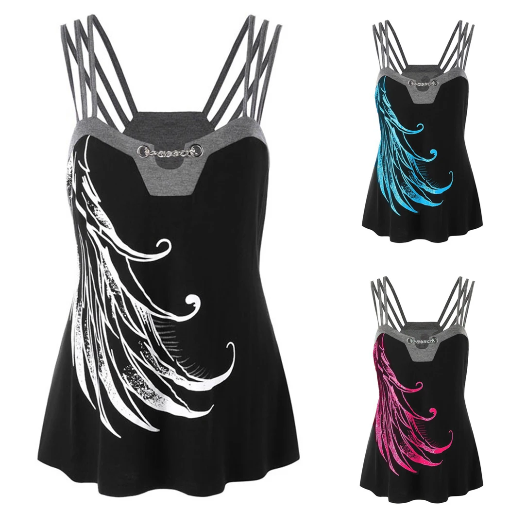 Женская обувь больших размеров Strappy бинты майка топы Летняя Блузка без рукавов