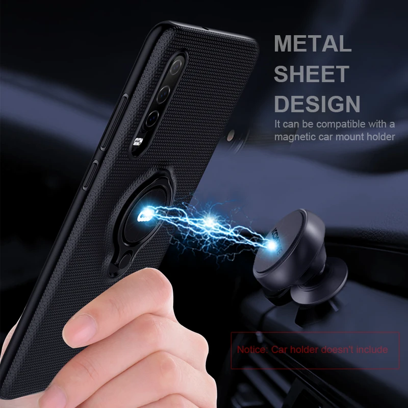 Иконфланг для чехла Huawei P30 Pro с автомобильным держателем и магнитным креплением жесткой пластиковой крышкой P 30 Фунда Кок Капа он.