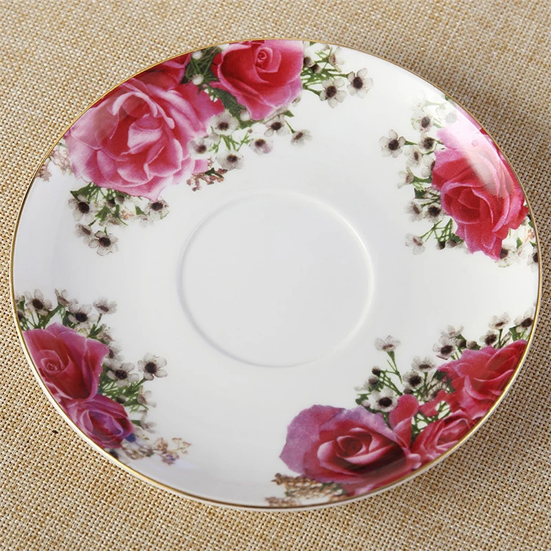 YeFine Ceramic Afternoon Black Tea Cups And Saucers Bone China Coffee Cup With Tray Porcelain Drinkware Set Dropshipping | Дом и сад