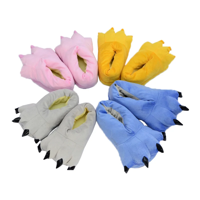 Детские теплые домашние тапочки для маленьких девочек с мультяшными зверушками