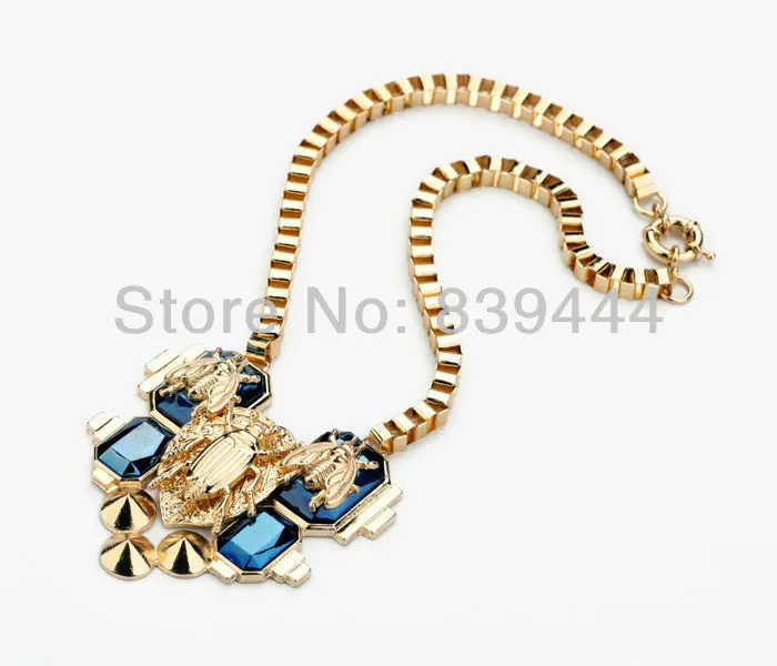 Модное Элегантное ожерелье из сплава золотого цвета с тараканом|fashion jewlery|jewlery