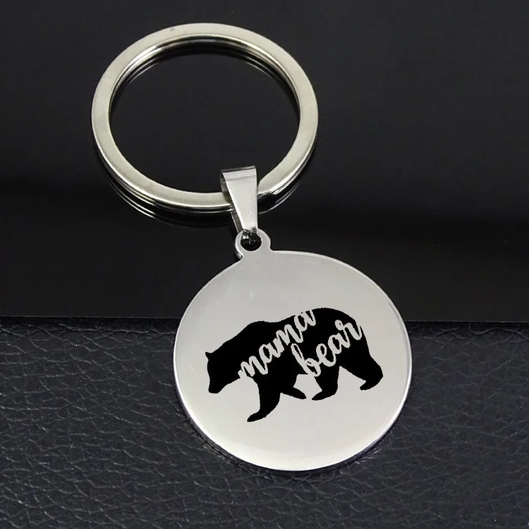 Мама медведь брелок Высокое качество диск кулон ювелирный для матери