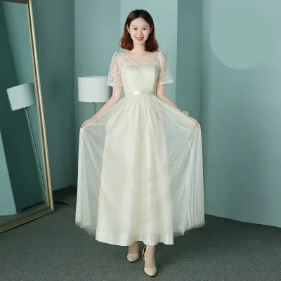 Sweet Memory New Long Bridesmaid Dress Champagne Bridesmaid Dresses SA1939 - Цвет: Duanxiu Champagne