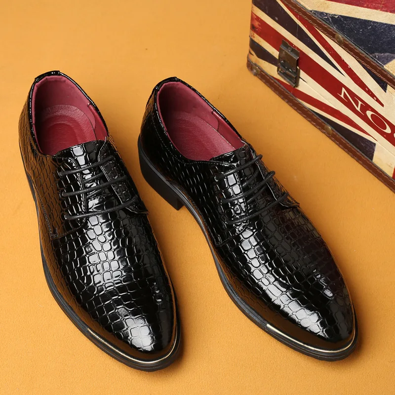 British style pu leather shoes men 2018 new soft breathable lace-up business sneakers casual plus size | Обувь