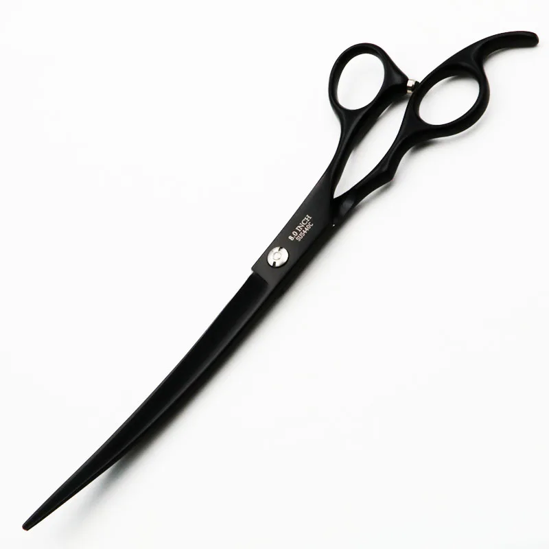 Pet Scissors 8&quot Downward Curved Grooming Professional Black Shears Barber Using Dogs &amp Cats | Дом и сад