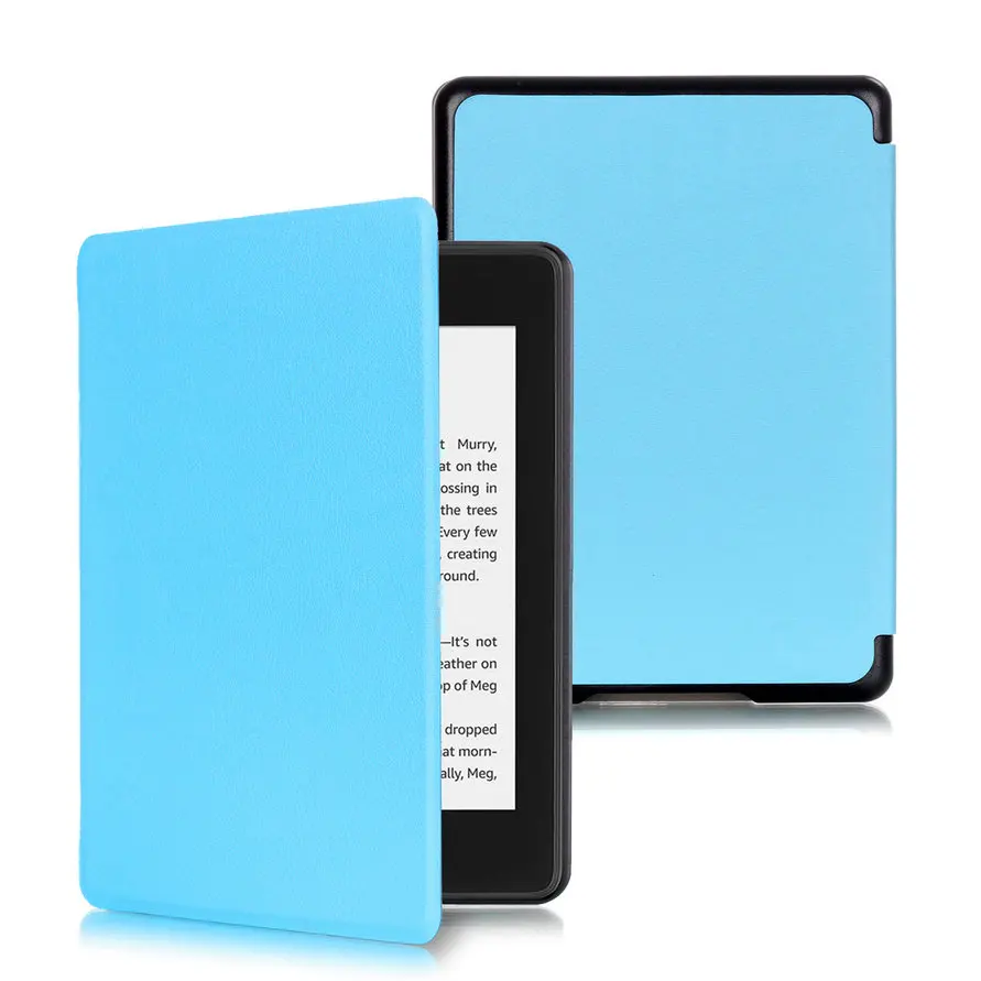 KPW-4-skyblue Для Amazon Kindle Paperwhite 4(подходит только 10th Gen, Release) чехол для электронной книги тонкий кожаный чехол-книжка с рисунком умный чехол - Цвет: KPW-4-skyblue