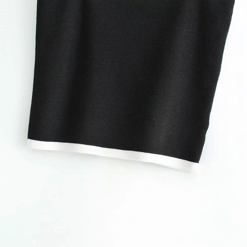 Женский трикотажный топ-бомба Klacwaya облегающая Черная майка уличная одежда