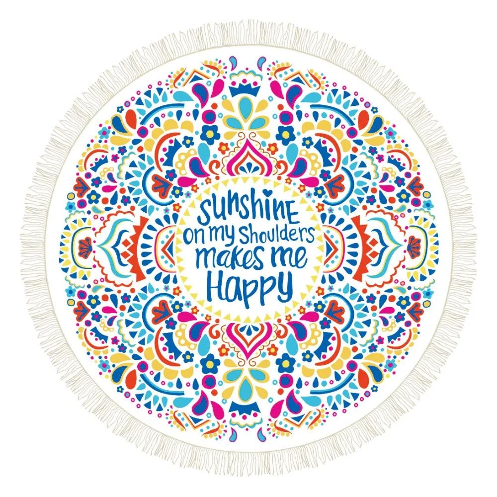 Парео пляжное покрывало круглый полотенце туники для пляжа одеяло пикника