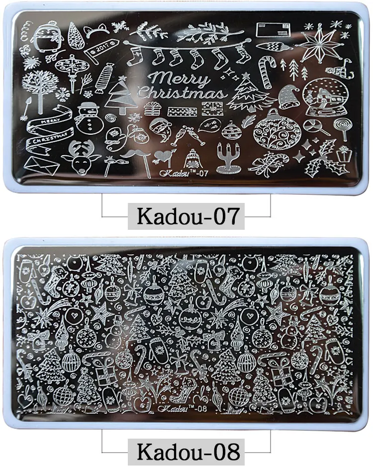 Nowflakes(Kadou1-22S)-стальная штамповочная пластина Новинка 22 Рождественский дизайн ногтей Изображение Штамповка пластина лак маникюрный шаблон педикюр