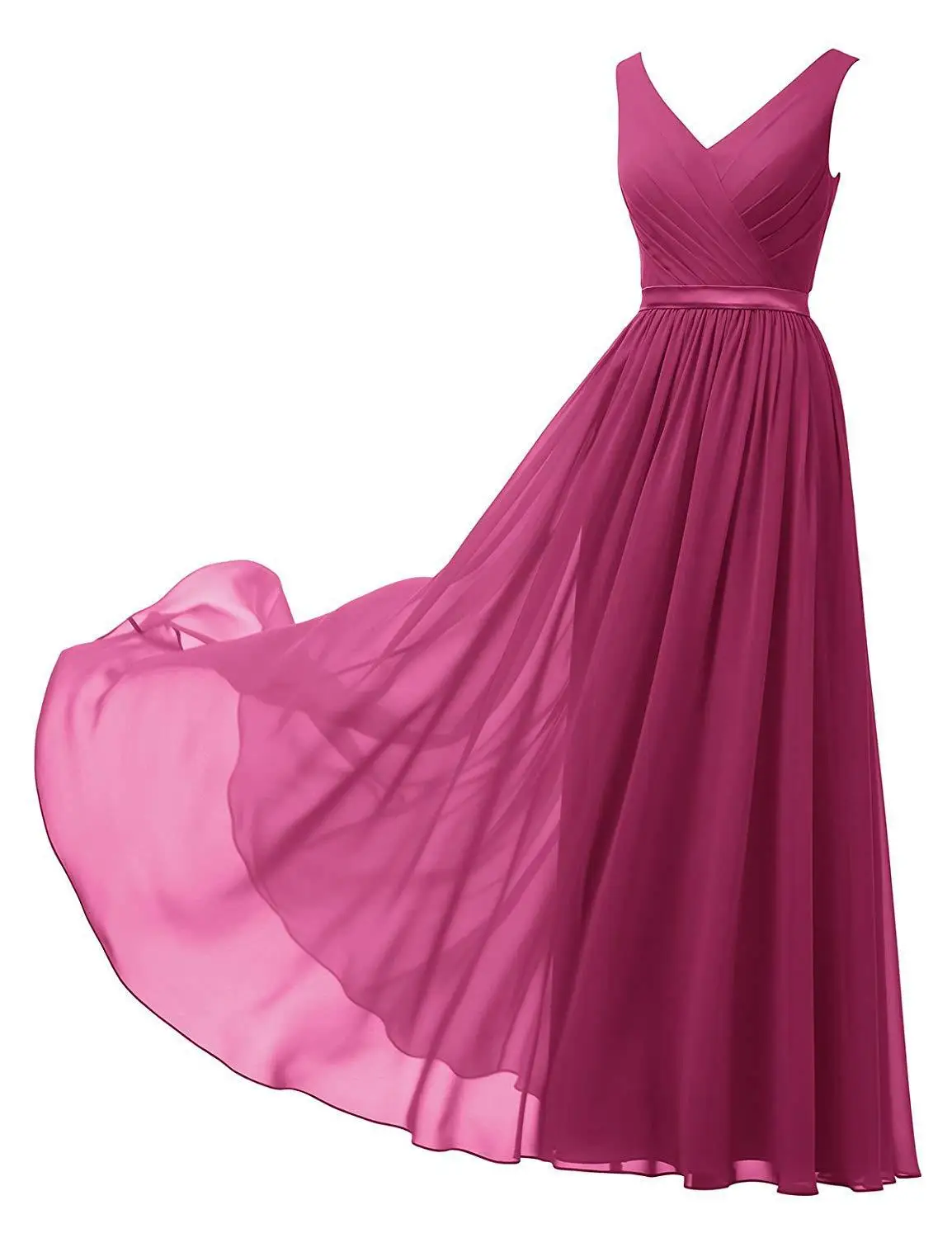 Rose red Vestido madrinha Горячие sexy шифон V шеи линии Королевский синий цвет темно-синий, бордовый мяты бирюзовое украшение фиолетовое платье для невесты длинные - Цвет: Rose red